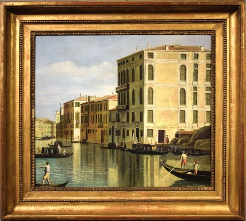 Venice, Palaces on the Grand Canal - Venetian Master,early 19th century